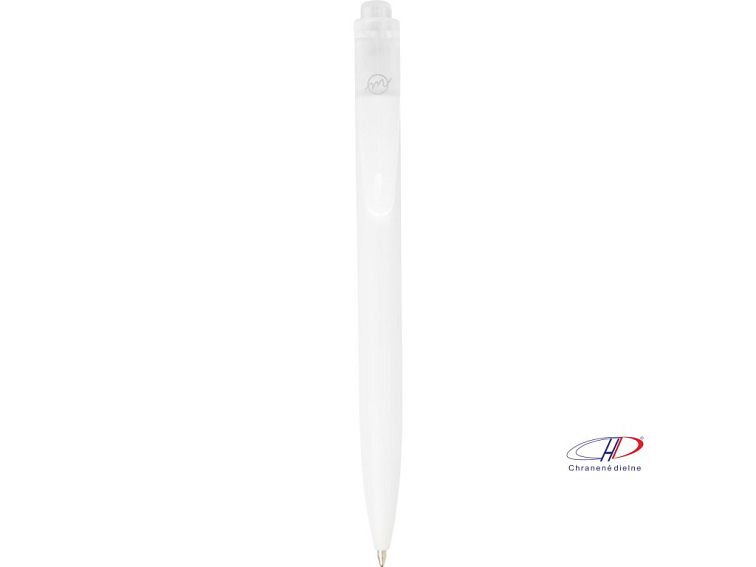 Guľôčkové pero z oceánskeho plastu (čierna náplň) , white