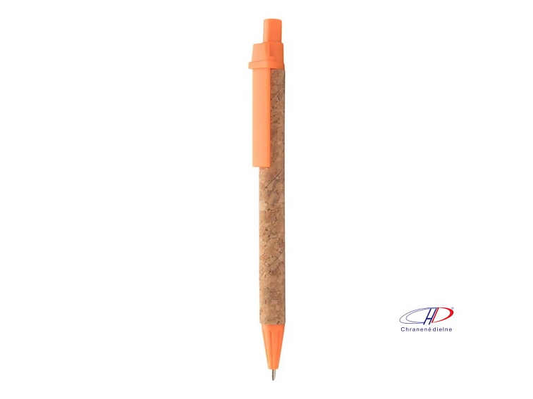 Guľôčkové pero, modrá náplň , white/natural