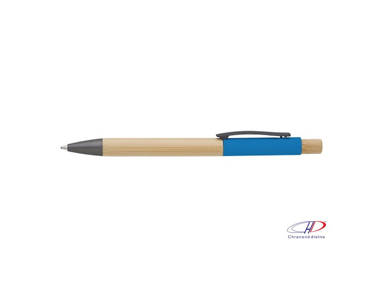Bambusové pero (modrá náplň) , light blue
