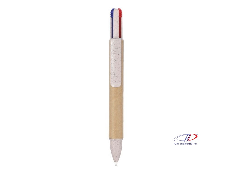 4-farebné pero z recyklovaného kartónu , Brown