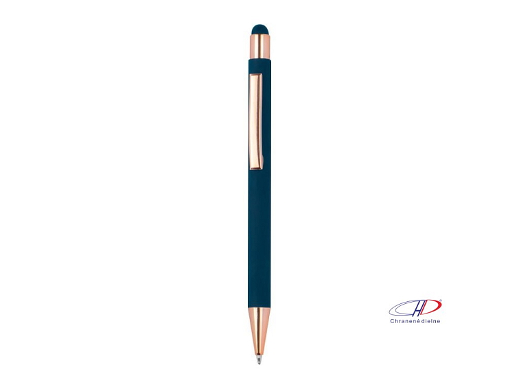 Kovové pero s pogumovaným povrchom , NAVY HEATHER