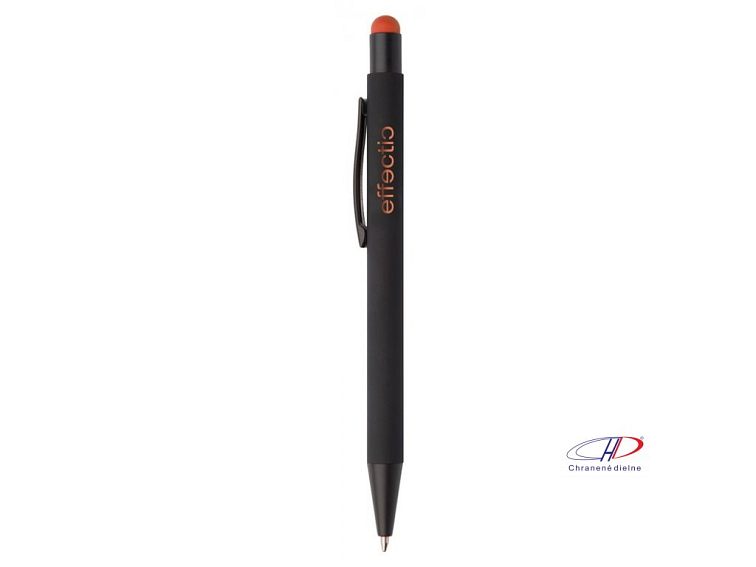 Guľôčkové pero, modrá náplň , orange/black