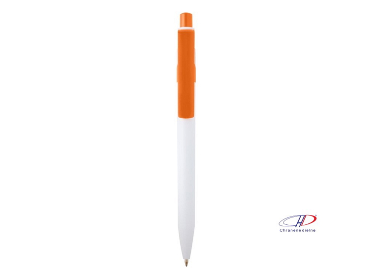 Recyklované plastové pero Unica (modrá náplň) , Orange