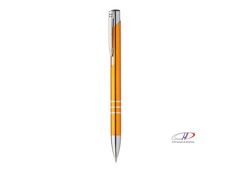 Guľôčkové pero, čierna náplň , Orange