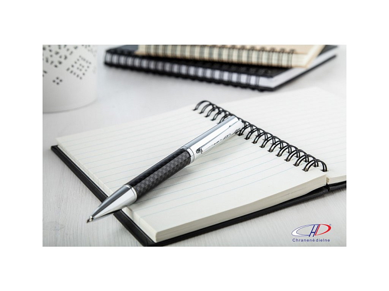 Guľôčkové pero, modrá náplň , silver/black