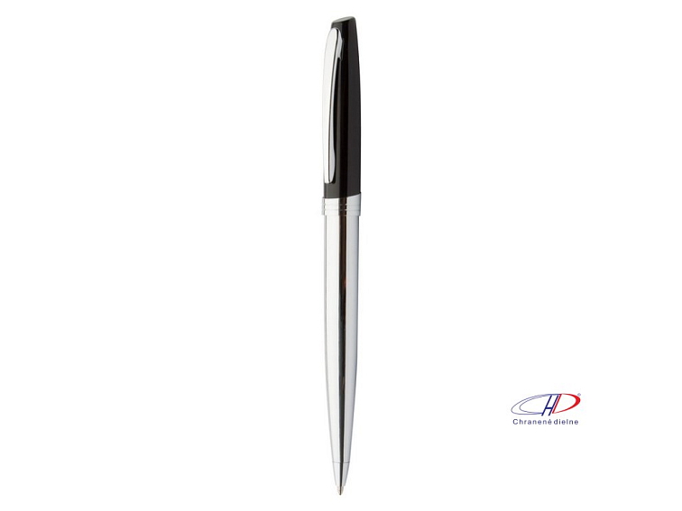 Guľôčkové pero, modrá náplň , silver/black