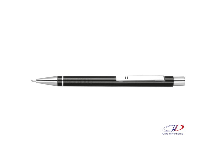 Hliníkové pero s gélovou modrou náplňou , Black