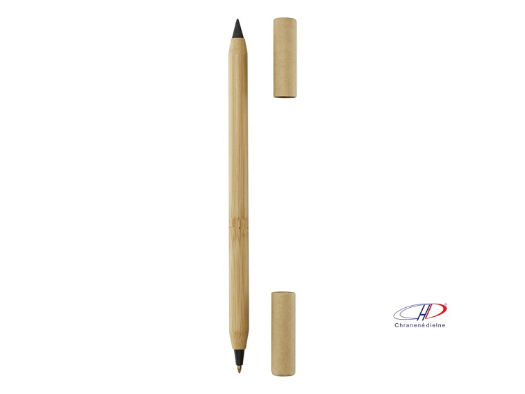 Bambusové duálne pero (čierna náplň) , natural