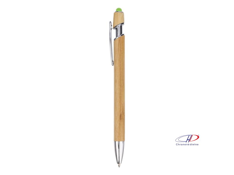 Bambusové pero so stylusom (modrá náplň) , Lime