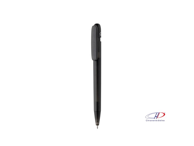 Priehľadné pero Devin z GRS recykl. ABS , Black
