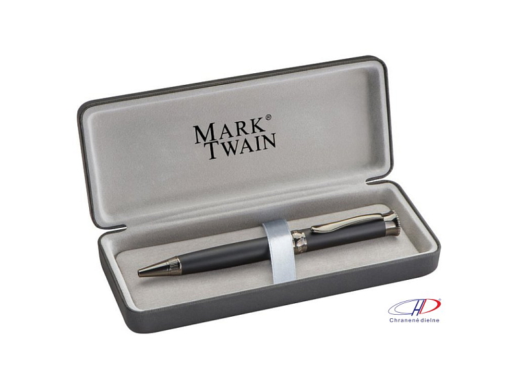 Guľôčkové pero, darčekovo balené (modrá náplň) , Black