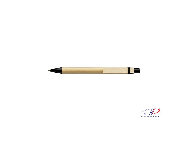 Guľôčkové pero z kartónu (modrá náplň) , Black