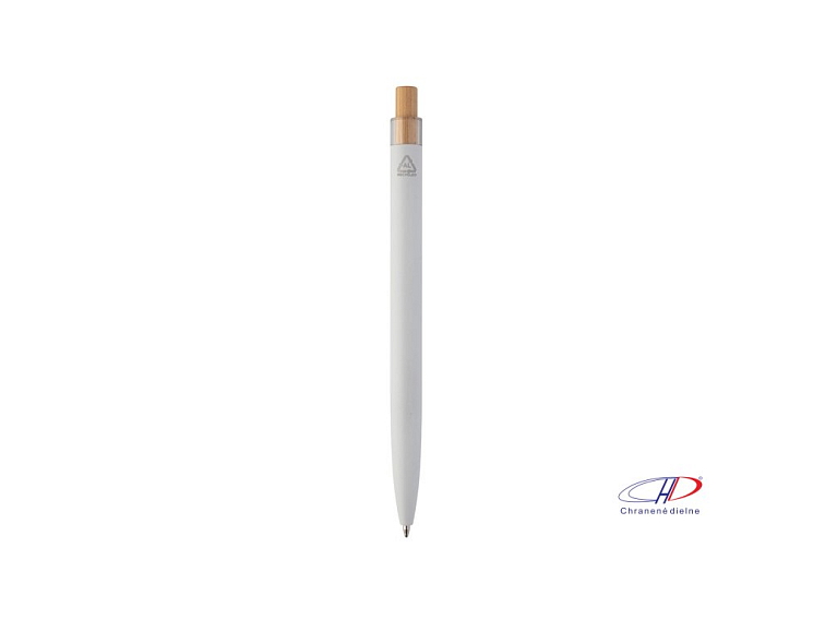 Guľôčkové pero z recyklovaného hliníka , white