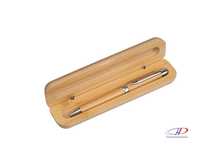 Bambusové guľôčkové pero v krabičke , Beige