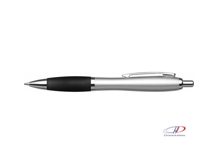 Guľôčkové pero z recyklovaného ABS , black/silver