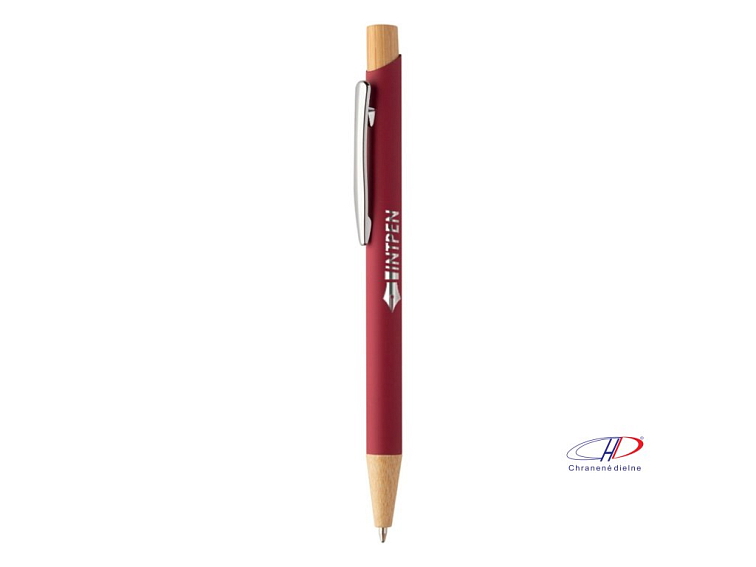 Guľôčkové pero z recyklovaného hliníka , wine red