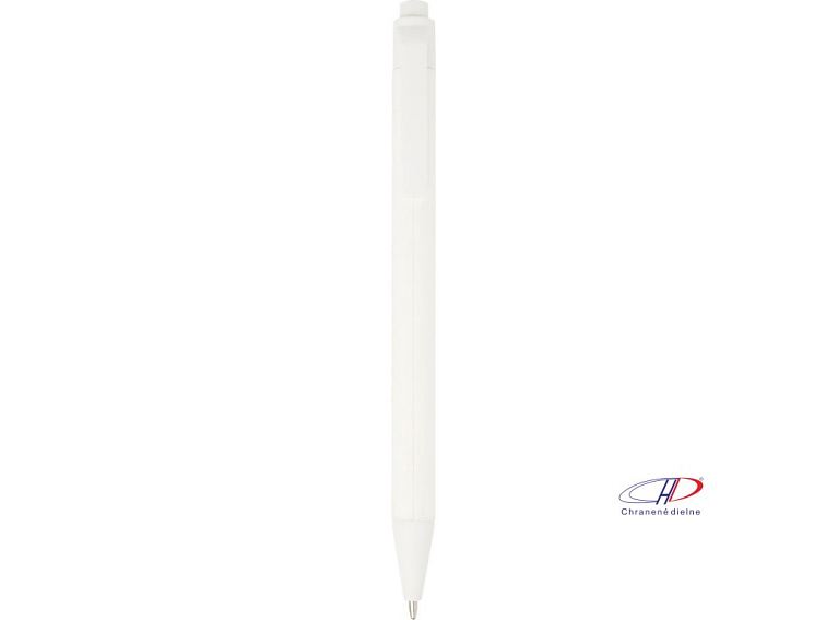 Guľôčkové pero z recyklovaného papiera (čierna náplň) , white
