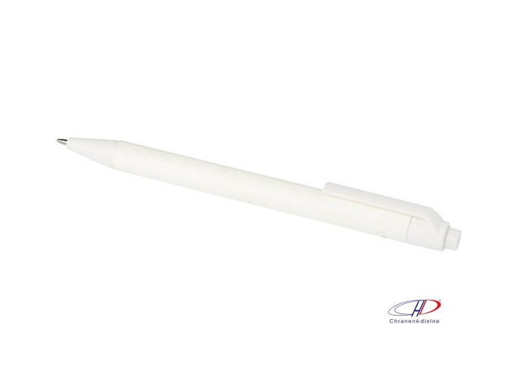 Guľôčkové pero z recyklovaného papiera (čierna náplň) , white