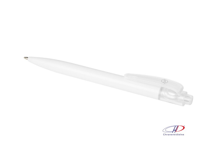 Guľôčkové pero z oceánskeho plastu (čierna náplň) , white