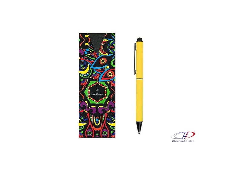 PIERRE CARDIN | Kovové guľôčkové pero so stylusom , Yellow