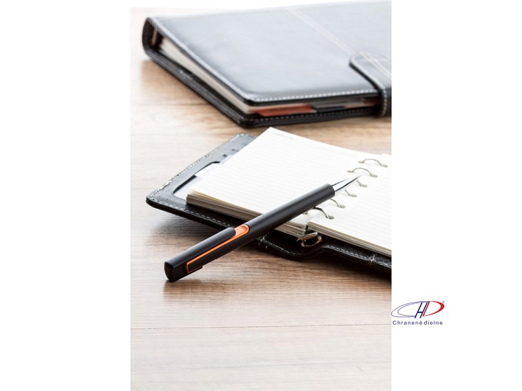 Guľôčkové pero, modrá náplň , orange/black