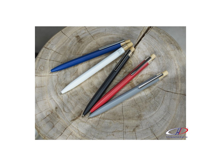 Guľôčkové pero Nooshin s z rec. hliníku (modrá náplň) , white