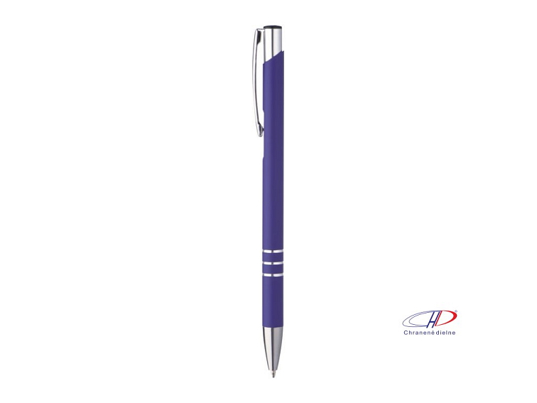 Kovové pogumované pero , violet