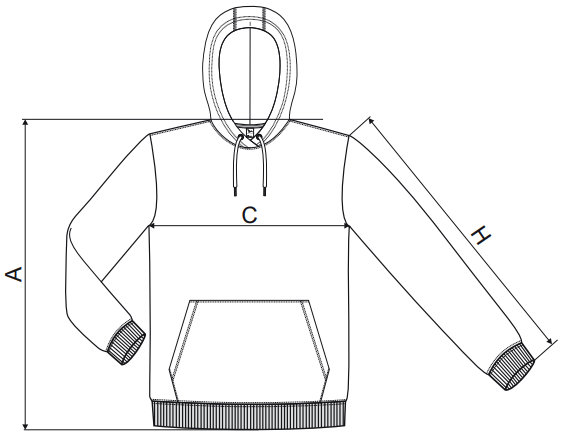 Mikina pánska s kapucou 413 s LOGOM