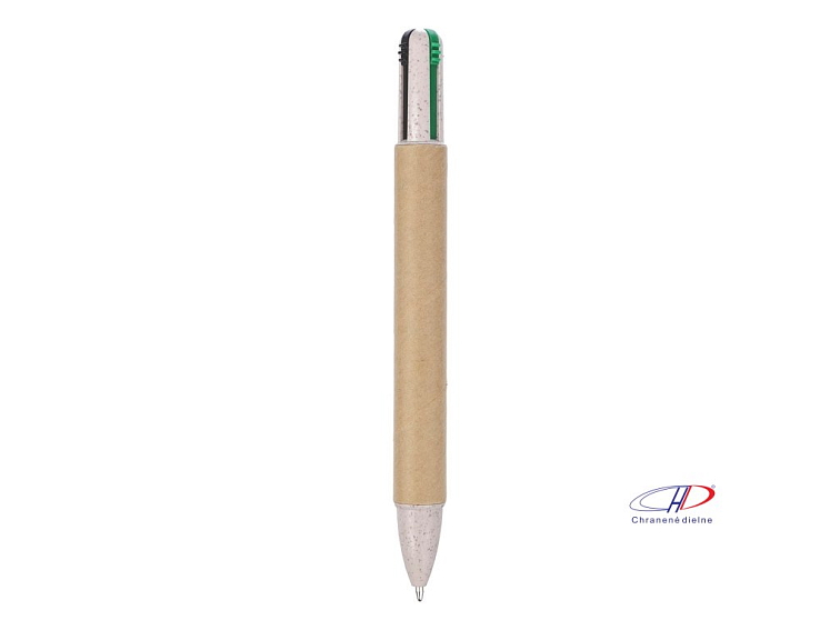 4-farebné pero z recyklovaného kartónu , Brown
