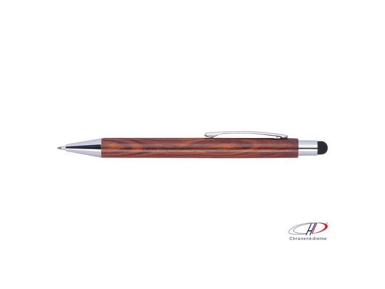 Guľôčkové pero (modrá náplň) so stylusom , Brown