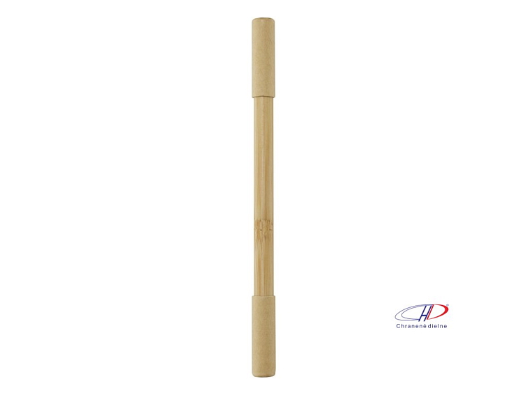 Bambusové duálne pero (čierna náplň) , natural