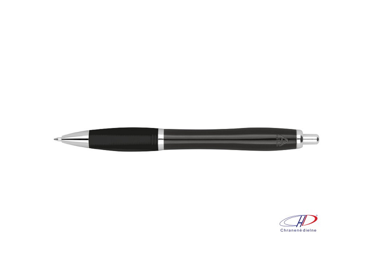 Guľôčkové pero z R-ABS (modrá náplň) , Black