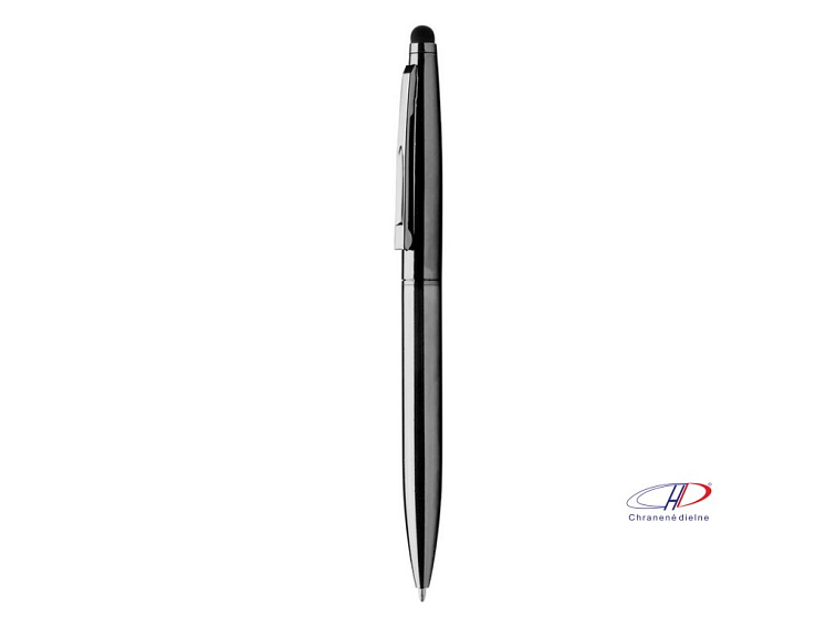 Dotykové guľôčkové pero, modrá náplň , Black