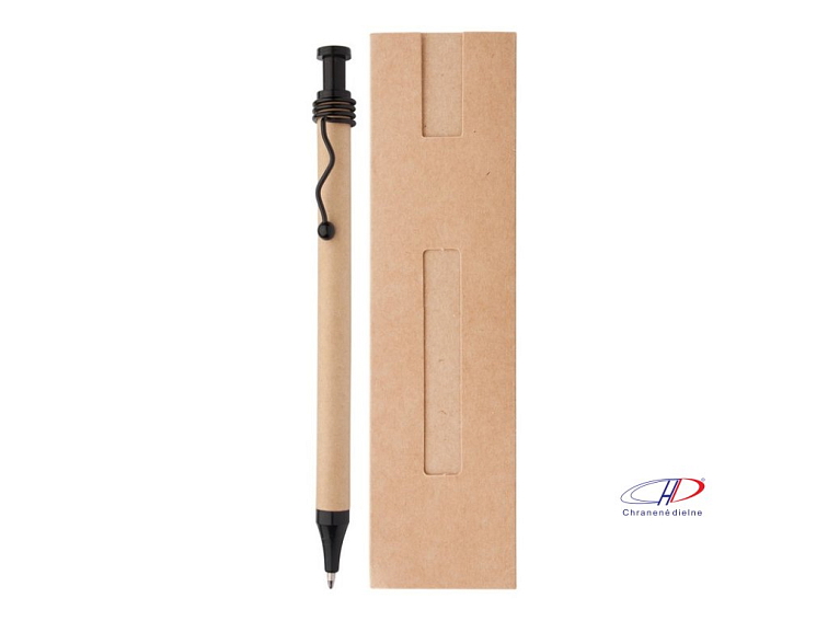 Guľôčkové pero, modrá náplň , black/beige