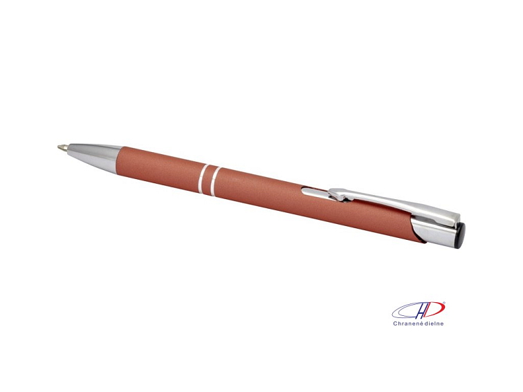 Guľôčkové pero soft touch (čierna náplň) , brick