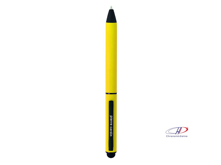 PIERRE CARDIN | Kovové guľôčkové pero so stylusom , Yellow