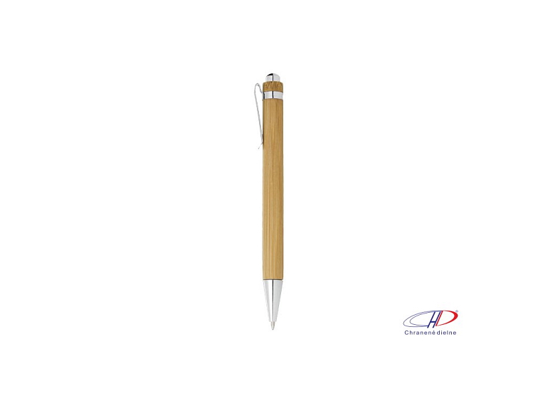 Guľôčkové pero z bambusu (čierna náplň) , natural
