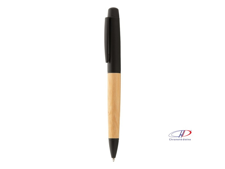 Kovové pero s bambusovým telom v tube , Black