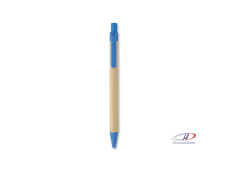 Guľôčkové pero z recyklovaného papiera (modrá náplň) , Black