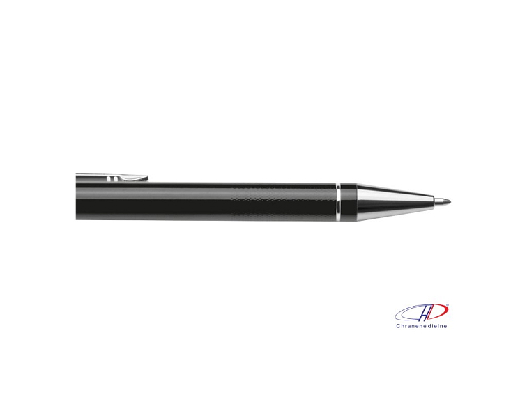 Hliníkové pero s gélovou modrou náplňou , Black