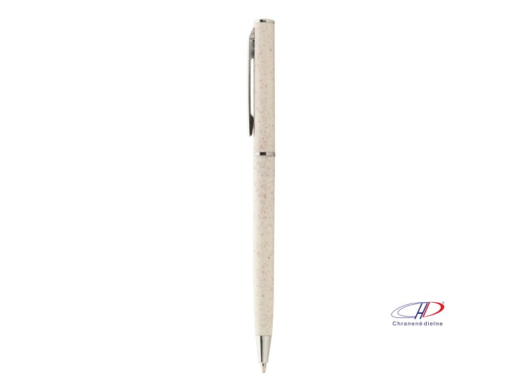 Ekologické plastové pero (modrá náplň) , natural