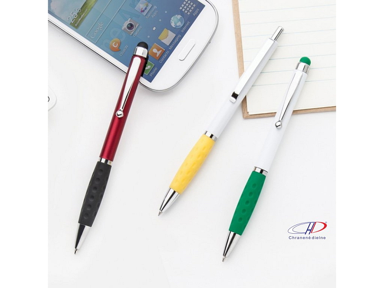 Dotykové guľôčkové pero, modrá náplň , Red