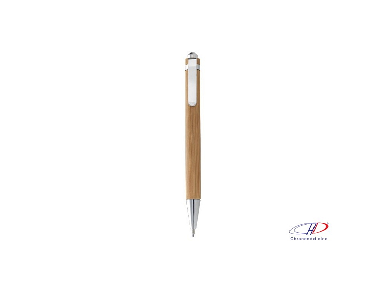 Guľôčkové pero z bambusu (čierna náplň) , natural