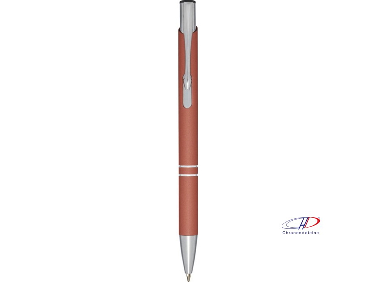 Guľôčkové pero soft touch (čierna náplň) , brick