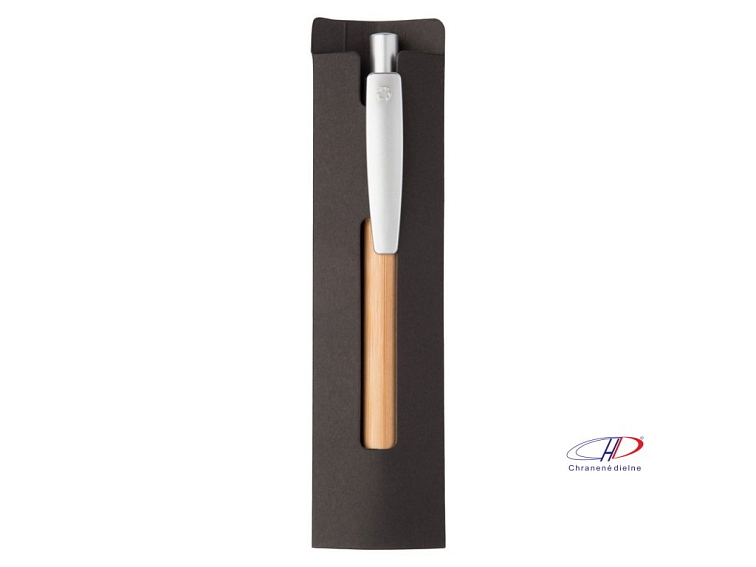 Guľôčkové pero, modrá náplň , natural/silver