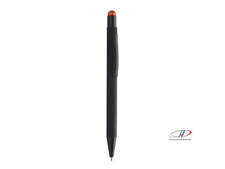 Guľôčkové pero, modrá náplň , orange/black