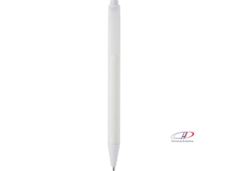 Guľôčkové pero z crush papiera (čierna náplň) , white