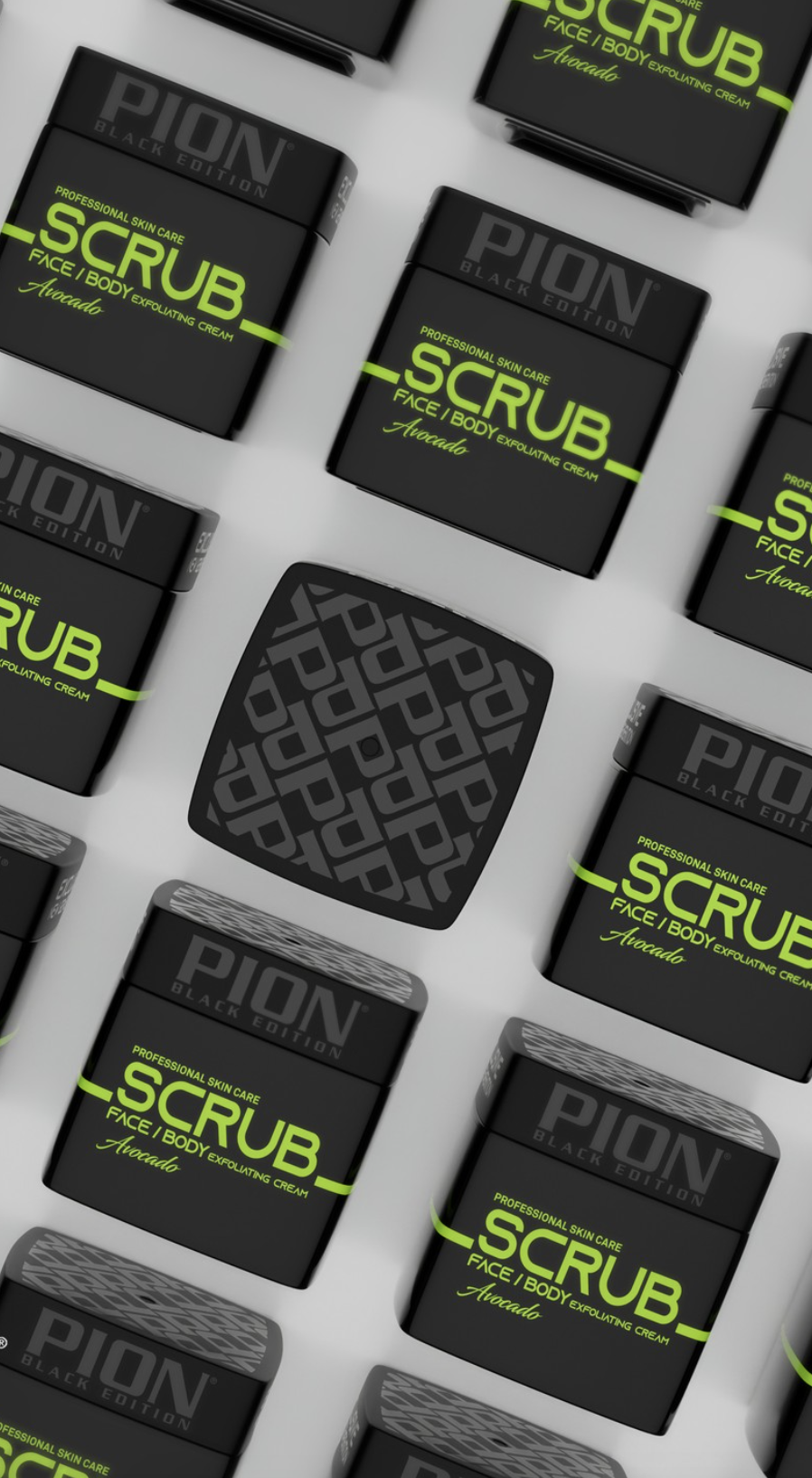 PION Face & Body Scrub Avocado avokádový čisticí peeling na obličej a tělo 320 ml