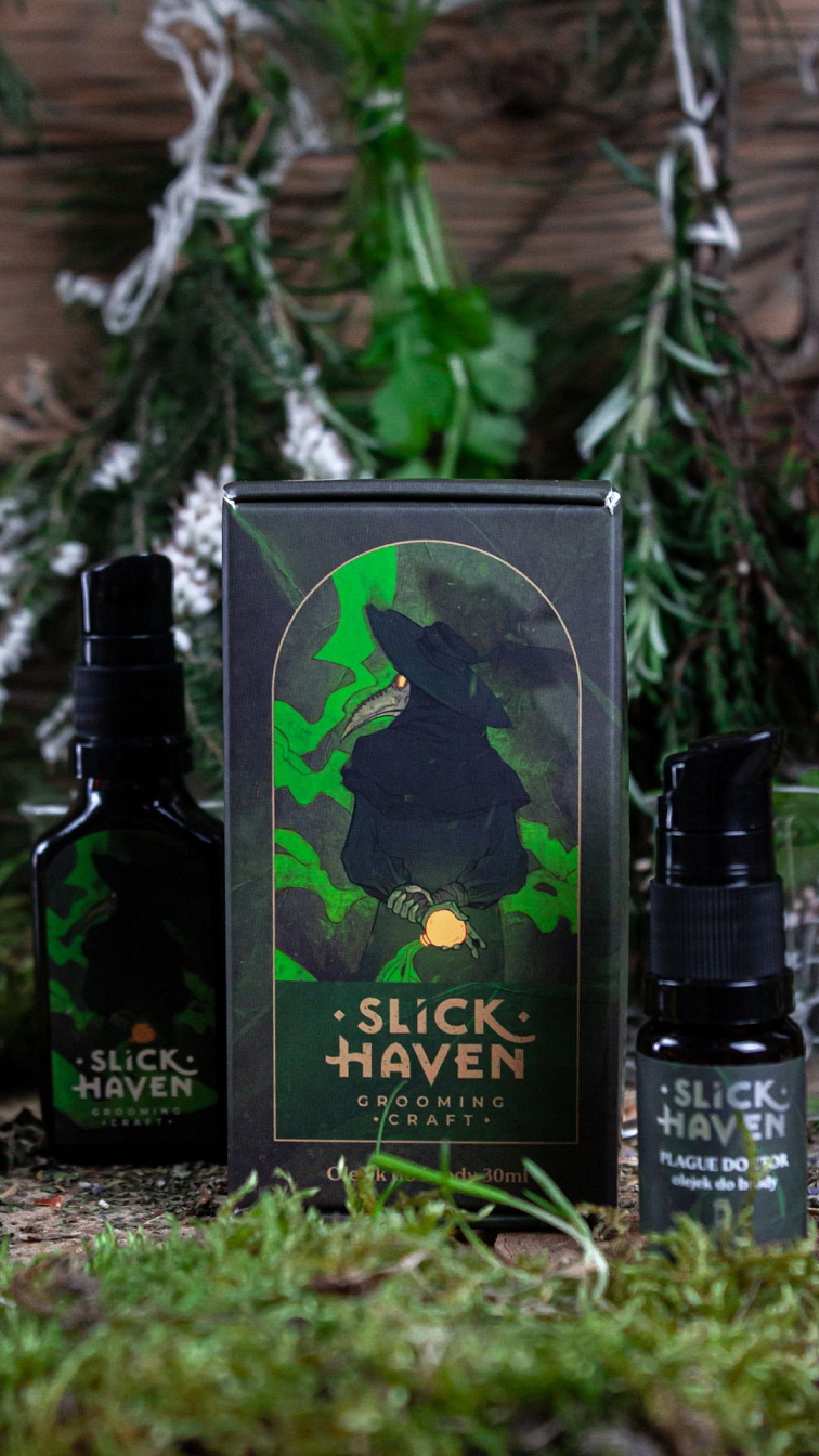 Slickhaven Plague Doctor Beard Oil obnovující a regenerační olej na vousy 30 ml