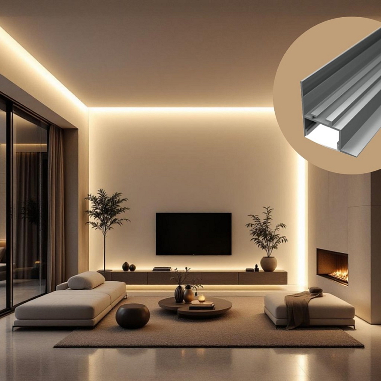 1m LED profile RECESSED 7 NEW